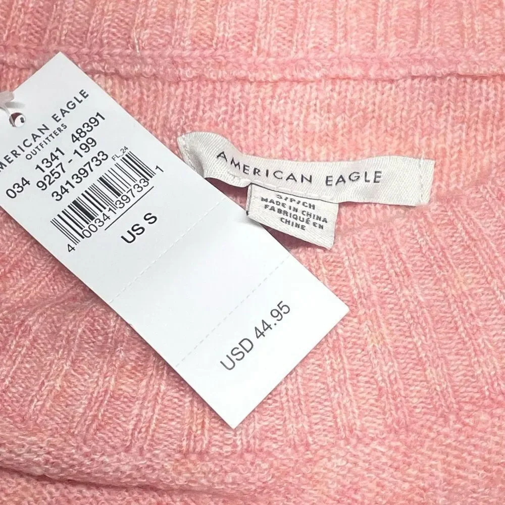 American Eagle Super Soft Peach Oversized Drop Shoulder Sweater
